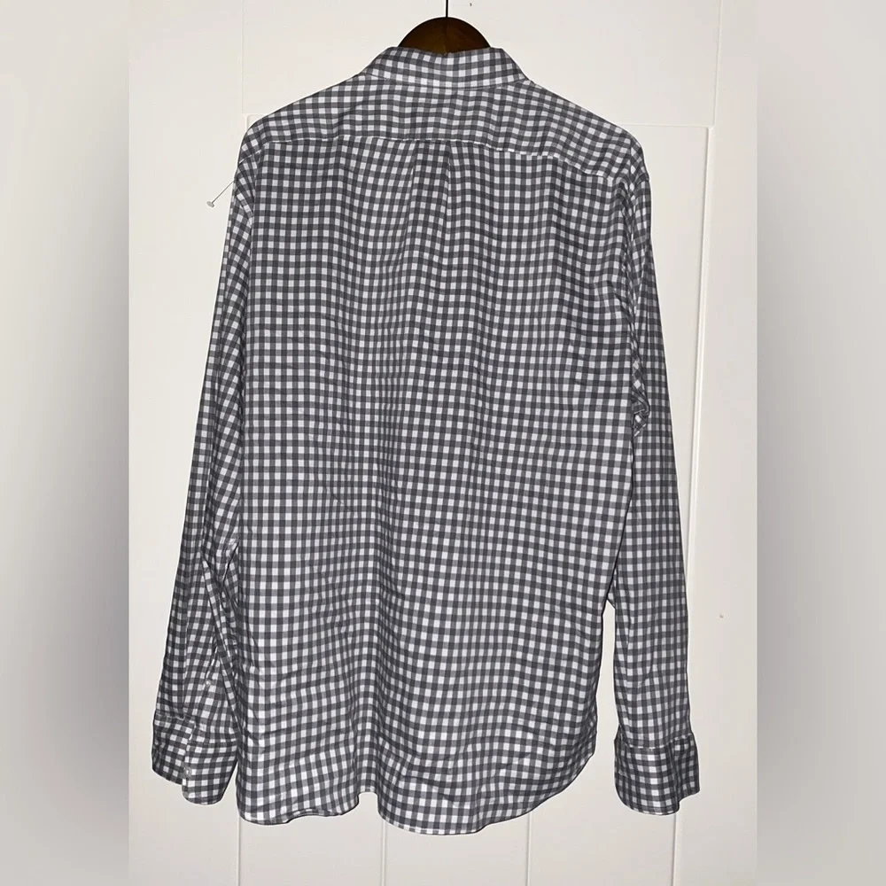 J. Crew Gingham Performance Slim Fit Men‎ Button Down Shirt Collar Pocket XXL